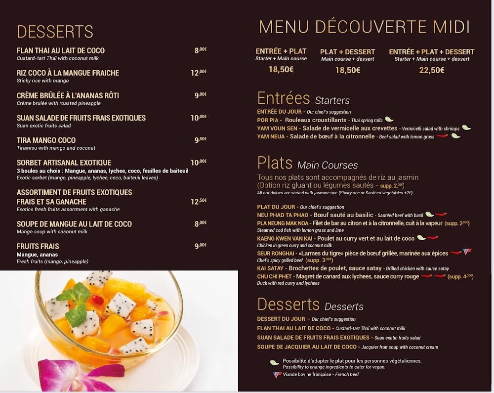 Suan Thaï - Menu Image 2